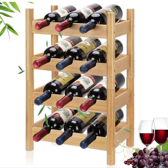 Dining | Stackable Bamboo Wine Rack | Poshmark